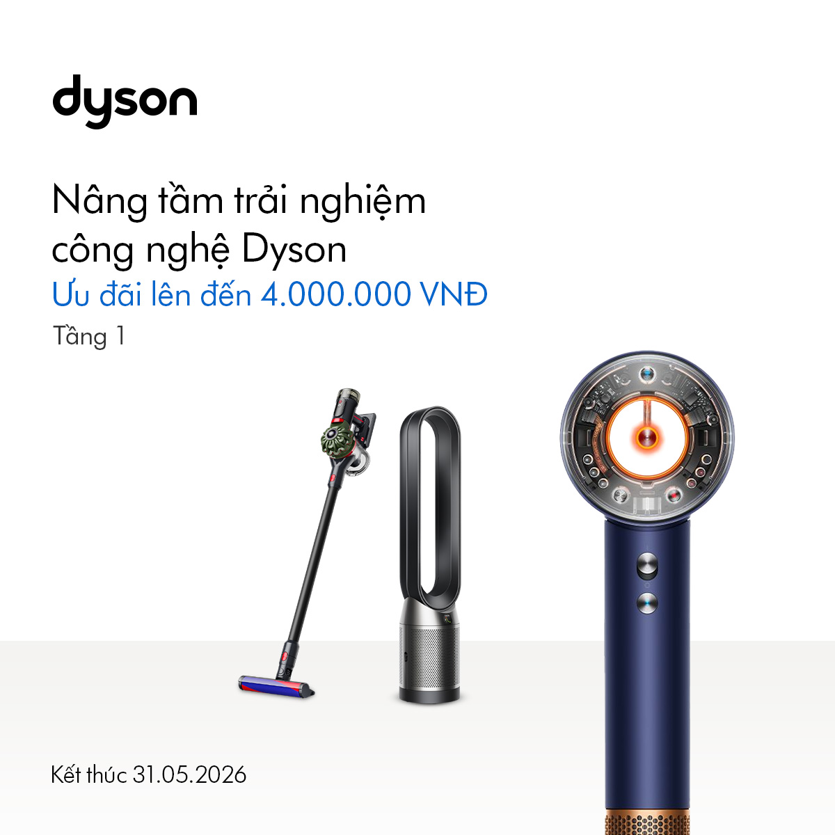 ✨ NÂNG TẦM TRẢI NGHIỆM CÔNG NGHỆ DYSON – ƯU ĐÃI LÊN ĐẾN 4.000.000 VND! ✨
