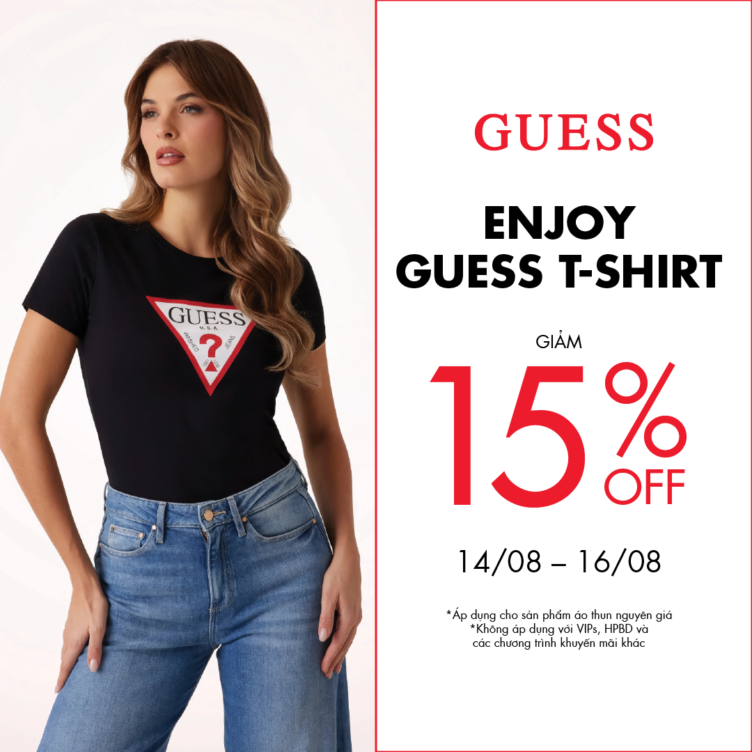GUESS - ENJOY GUESS T-SHIRT - OFFER 15% OFF