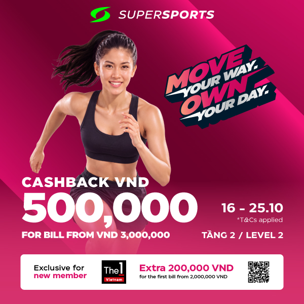 💖 CELEBRATE VIETNAMESE WOMEN’S DAY WITH UP TO VND 500K OFF AT SUPERSPORTS!